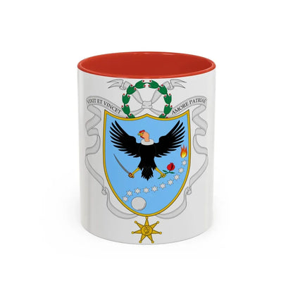 Coat of arms of Gran Colombia (1820) - Accent Coffee Mug 11oz Red - Go Mug Yourself
