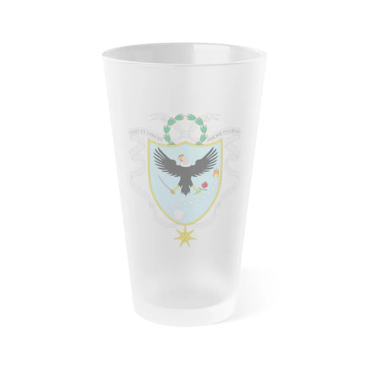 Coat of arms of Gran Colombia (1820) - Frosted Pint Glass 16oz-16oz-Frosted-Go Mug Yourself