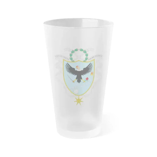 Coat of arms of Gran Colombia (1820) - Frosted Pint Glass 16oz 16oz Frosted - Go Mug Yourself
