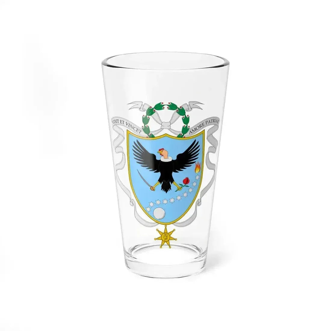 Coat of arms of Gran Colombia (1820) - Pint Glass 16oz - Go Mug Yourself