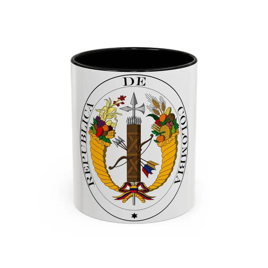 Coat of arms of Gran Colombia (1821) - Accent Coffee Mug 11oz Black - Go Mug Yourself