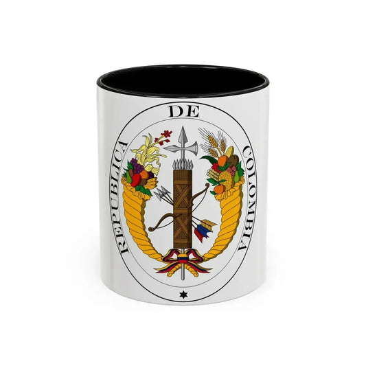 Coat of arms of Gran Colombia (1821) - Accent Coffee Mug 11oz Black - Go Mug Yourself