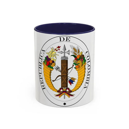 Coat of arms of Gran Colombia (1821) - Accent Coffee Mug 11oz Navy - Go Mug Yourself