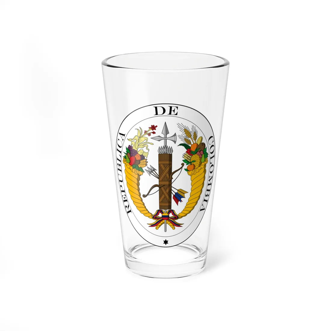 Coat of arms of Gran Colombia 1821 (Colombia) (Coat of Arms) Pint Glass 16oz 16oz - Go Mug Yourself
