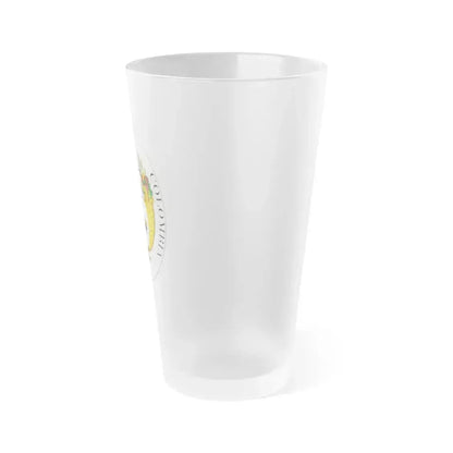 Coat of arms of Gran Colombia (1821) - Frosted Pint Glass 16oz - Go Mug Yourself