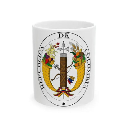 Coat of arms of Gran Colombia (1821) - White Coffee Mug 11oz - Go Mug Yourself