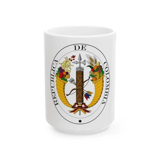 Coat of arms of Gran Colombia (1821) - White Coffee Mug 15oz - Go Mug Yourself