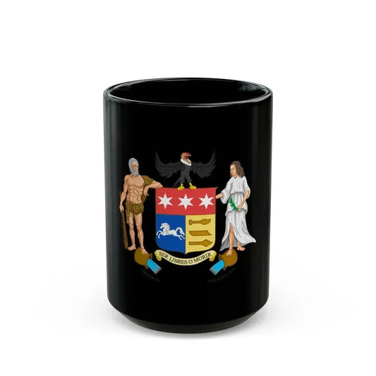 Coat of arms of Gran Colombia (1822 proposal) - Black Coffee Mug 15oz - Go Mug Yourself