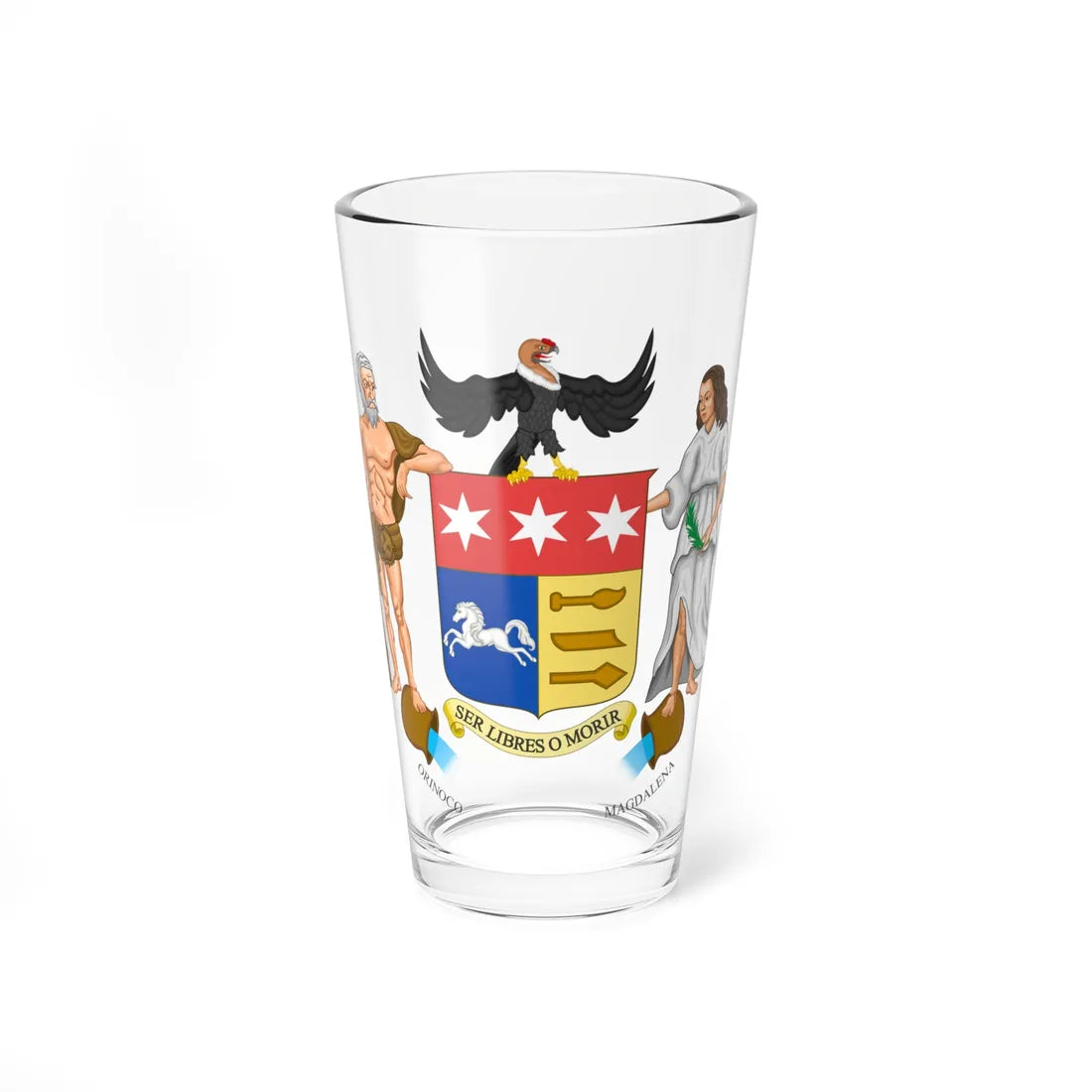 Coat of arms of Gran Colombia 1822 proposal (Colombia) (Coat of Arms) Pint Glass 16oz 16oz - Go Mug Yourself