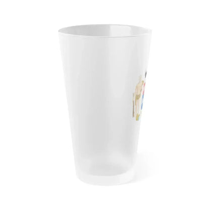 Coat of arms of Gran Colombia (1822 proposal) - Frosted Pint Glass 16oz - Go Mug Yourself