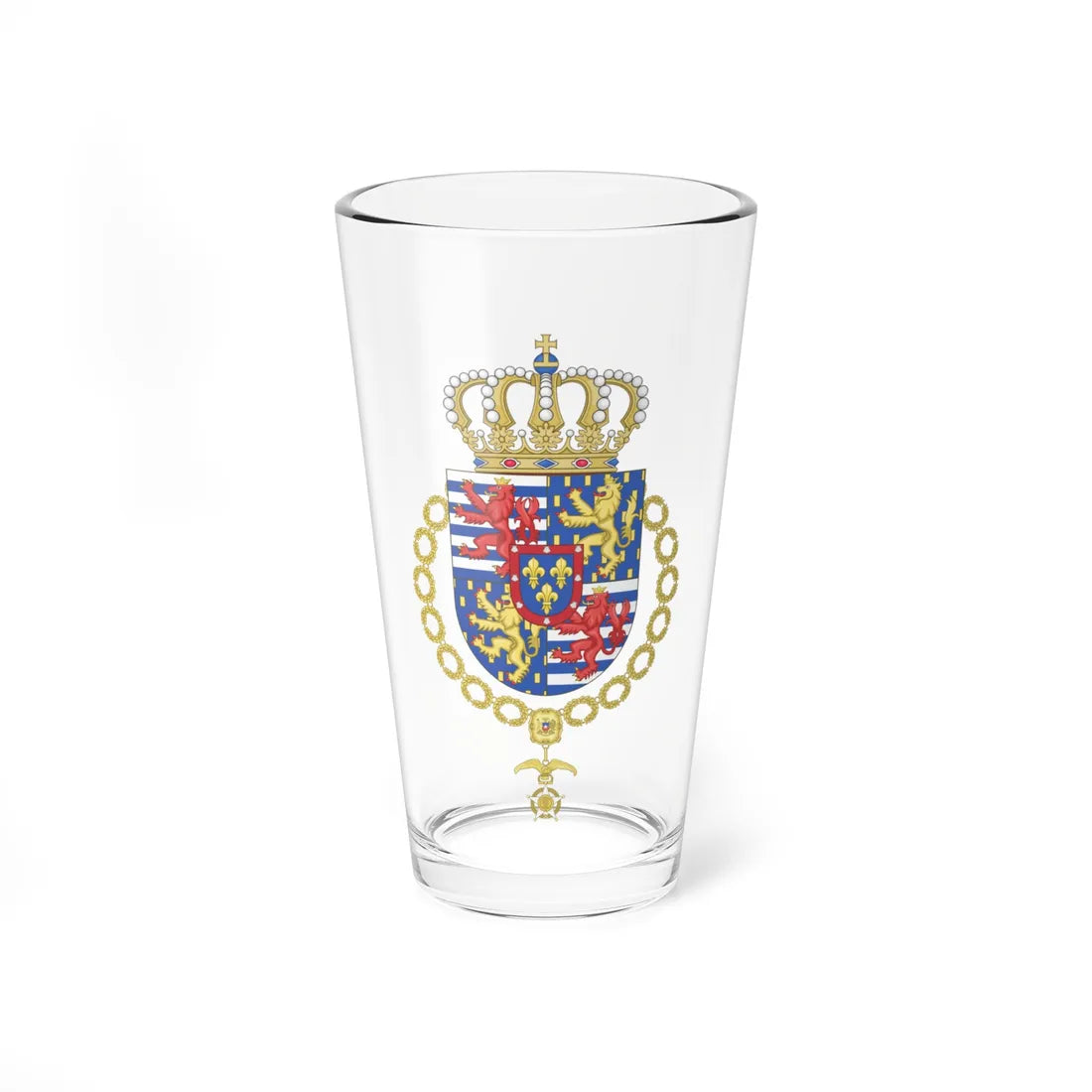 Coat of Arms of Grand Duke of Luxembourg Chilean Order of Merit (Luxembourg) (Coat of Arms) Pint Glass 16oz 16oz - Go Mug Yourself