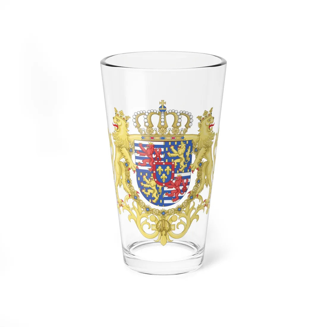 Coat of Arms of Grand Duke of Luxembourg Golden Fleece Variant (Luxembourg) (Coat of Arms) Pint Glass 16oz 16oz - Go Mug Yourself