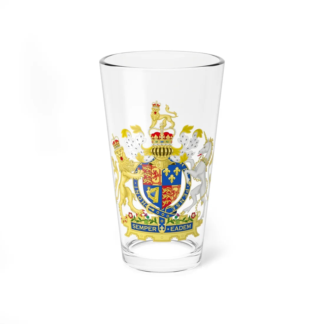 Coat of arms of Great Britain 1707-1714 (United Kingdom) (Coat of Arms) Pint Glass 16oz 16oz - Go Mug Yourself