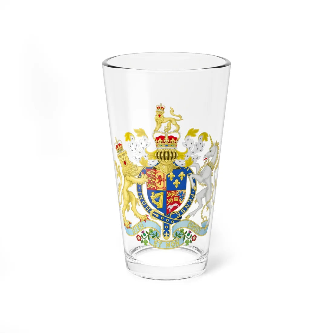 Coat of arms of Great Britain 1714-1801 (United Kingdom) (Coat of Arms) Pint Glass 16oz 16oz - Go Mug Yourself