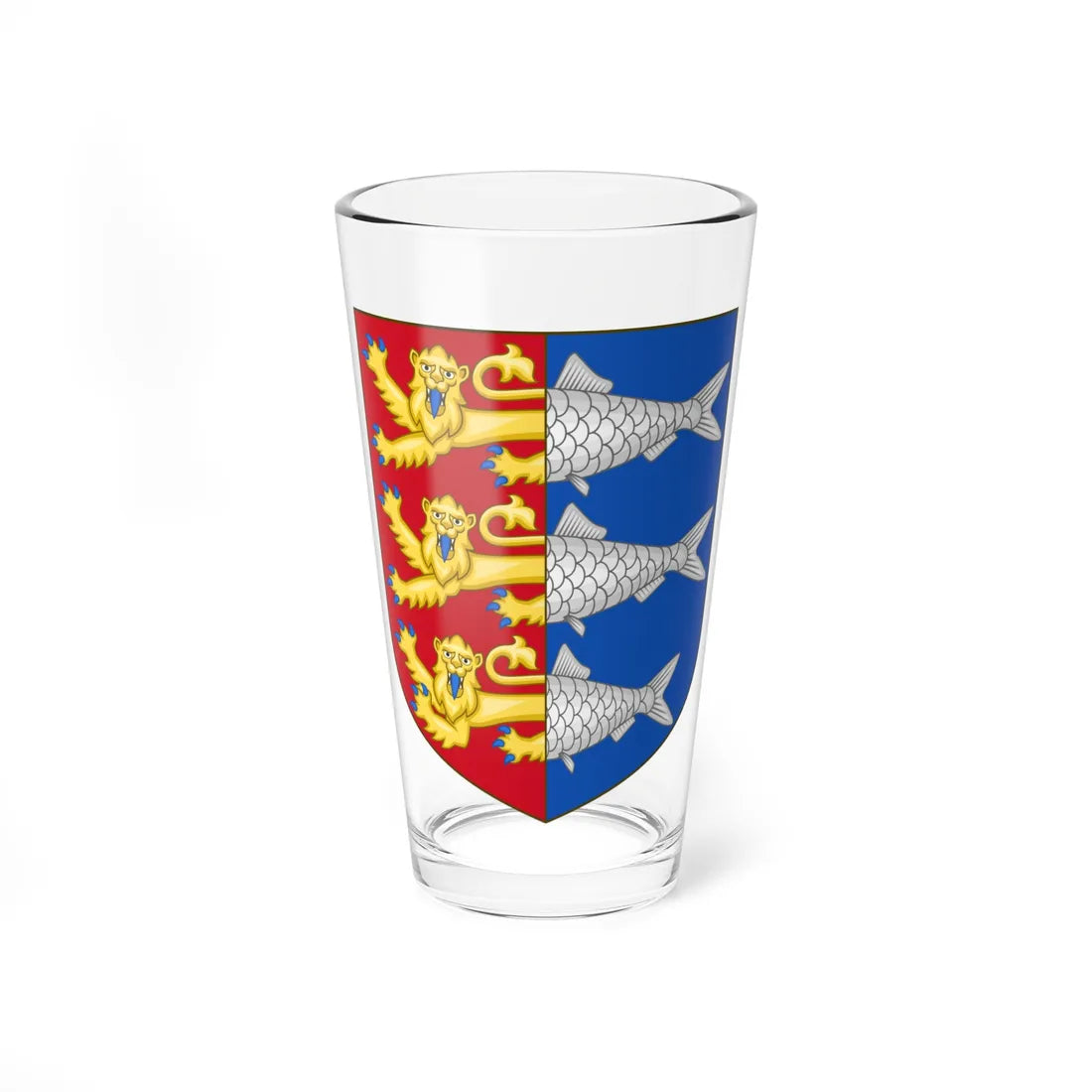 Coat of arms of Great Yarmouth (England) (Coat of Arms) Pint Glass 16oz 16oz - Go Mug Yourself