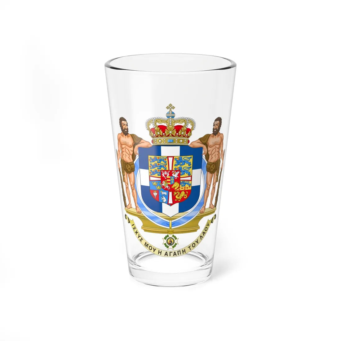 Coat of Arms of Greece 1936-1967 (Greece) (Coat of Arms) Pint Glass 16oz 16oz - Go Mug Yourself