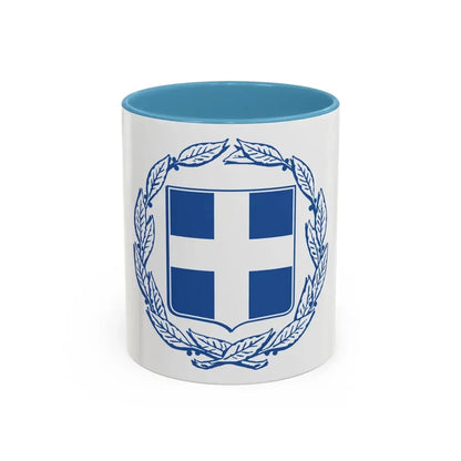 Coat of arms of Greece - Accent Coffee Mug 11oz Light Blue - Go Mug Yourself