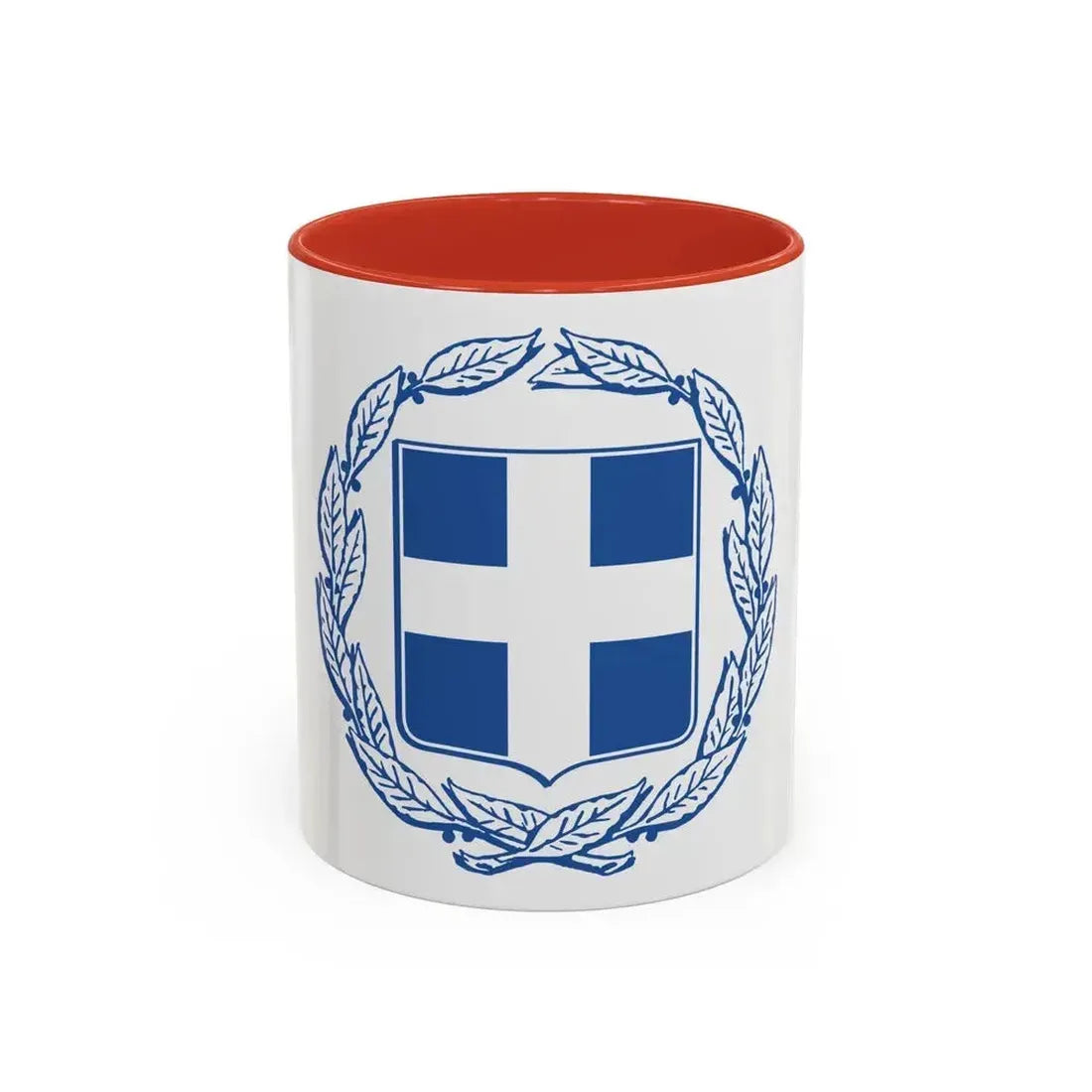 Coat of arms of Greece - Accent Coffee Mug 11oz Red - Go Mug Yourself