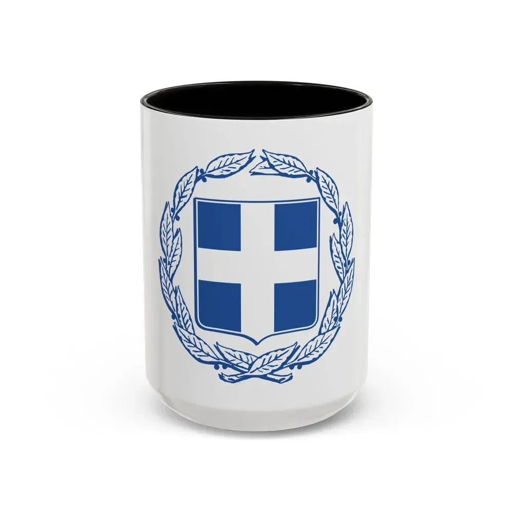 Coat of arms of Greece - Accent Coffee Mug 15oz Black - Go Mug Yourself