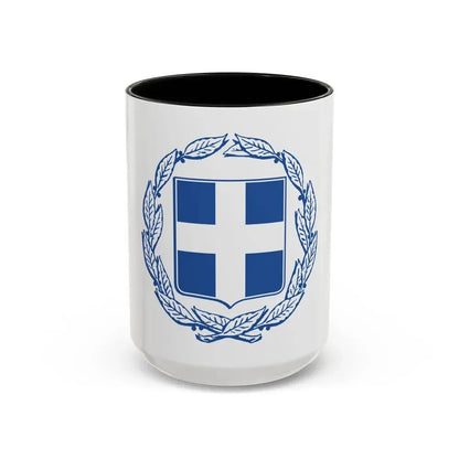 Coat of arms of Greece - Accent Coffee Mug 15oz Black - Go Mug Yourself