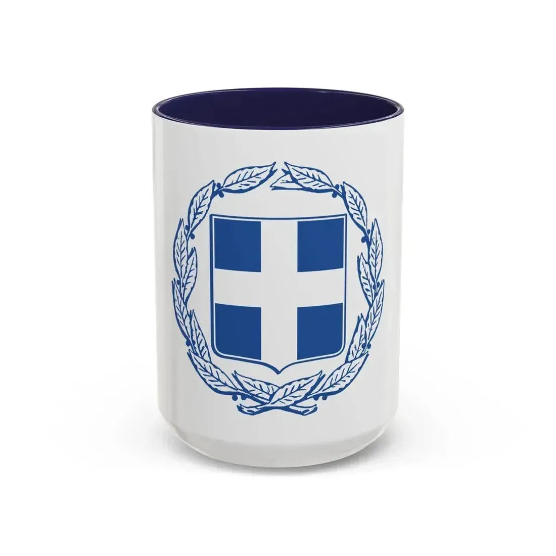 Coat of arms of Greece - Accent Coffee Mug 15oz Navy - Go Mug Yourself