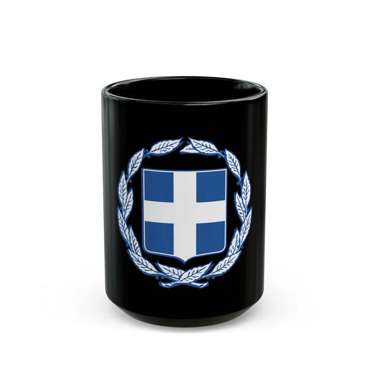 Coat of arms of Greece - Black Coffee Mug-15oz-Go Mug Yourself