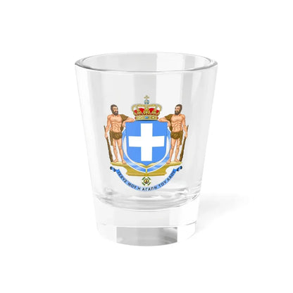 Coat of Arms of Greece (blue cross) - Shot Glass 1.5oz 1.5oz - Go Mug Yourself
