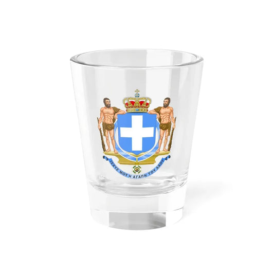 Coat of Arms of Greece (blue cross) - Shot Glass 1.5oz 1.5oz - Go Mug Yourself