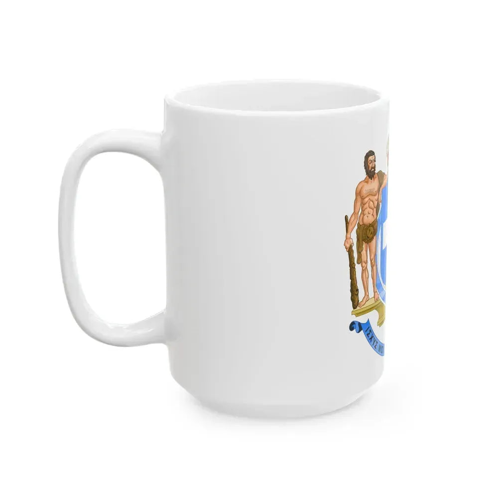 Coat of Arms of Greece (blue cross) - White Coffee Mug - Go Mug Yourself