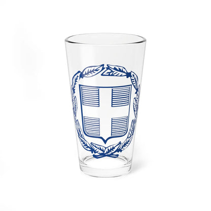 Coat of Arms of Greece colorful (Greece) (Coat of Arms) Pint Glass 16oz 16oz - Go Mug Yourself
