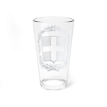Coat of Arms of Greece colorful (Greece) (Coat of Arms) Pint Glass 16oz - Go Mug Yourself