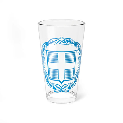 Coat of Arms of Greece colorful - old (Greece) (Coat of Arms) Pint Glass 16oz 16oz - Go Mug Yourself