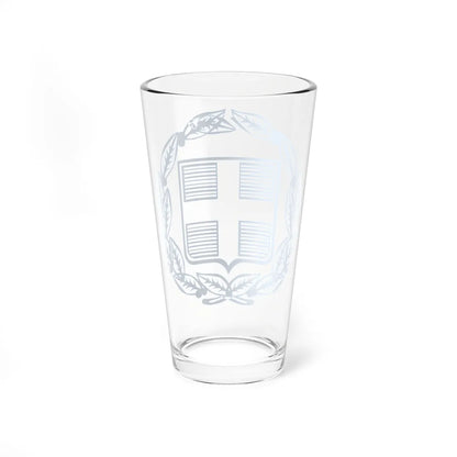 Coat of Arms of Greece colorful - old (Greece) (Coat of Arms) Pint Glass 16oz - Go Mug Yourself