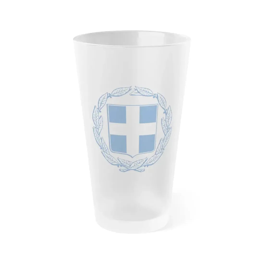 Coat of arms of Greece - Frosted Pint Glass 16oz Default Title - Go Mug Yourself