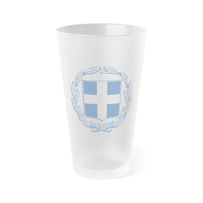 Coat of arms of Greece - Frosted Pint Glass 16oz-Go Mug Yourself