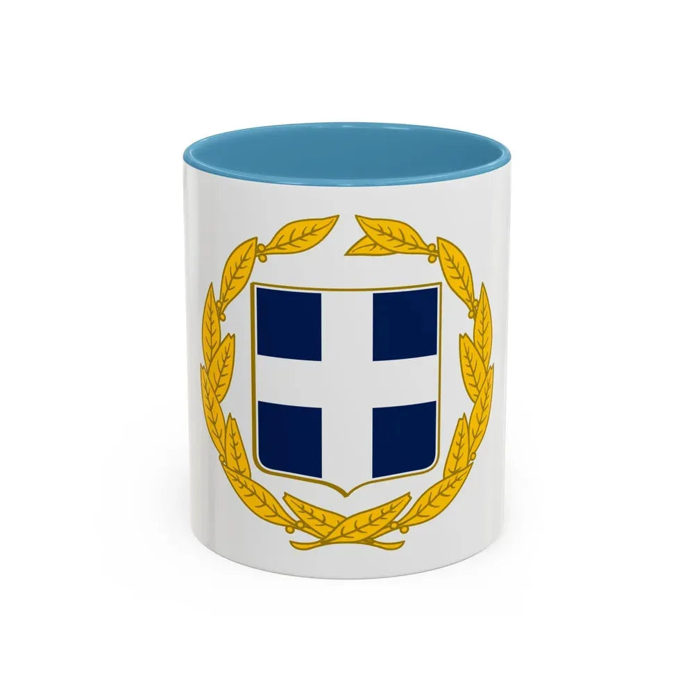 Coat of arms of Greece (military) - Accent Coffee Mug 11oz Light Blue - Go Mug Yourself
