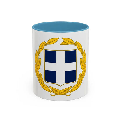 Coat of arms of Greece (military) - Accent Coffee Mug 11oz Light Blue - Go Mug Yourself