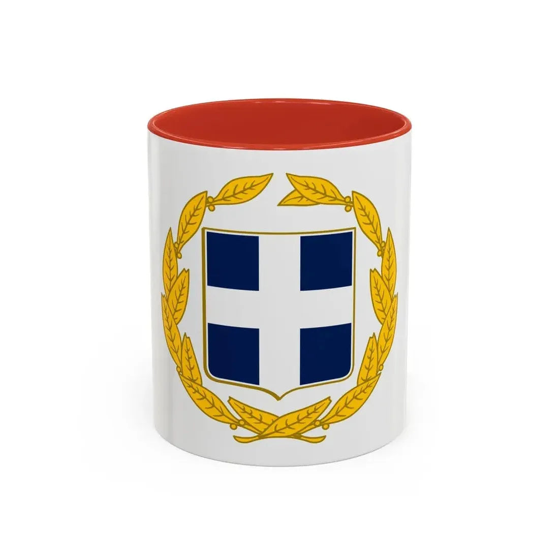 Coat of arms of Greece (military) - Accent Coffee Mug 11oz Red - Go Mug Yourself