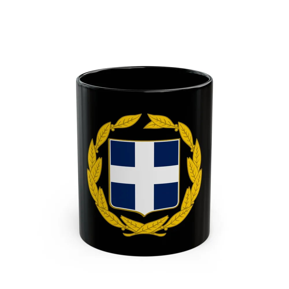 Coat of arms of Greece (military) - Black Coffee Mug-11oz-Go Mug Yourself