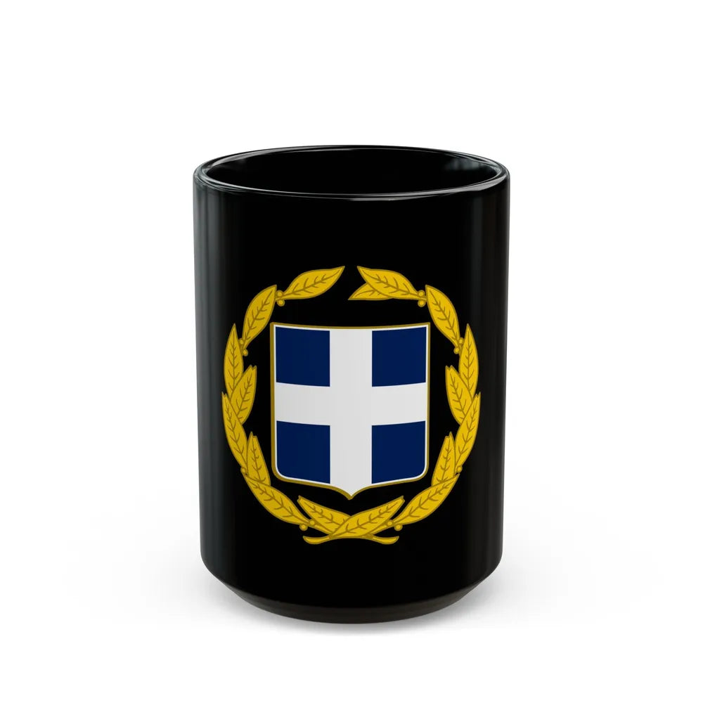 Coat of arms of Greece (military) - Black Coffee Mug-15oz-Go Mug Yourself