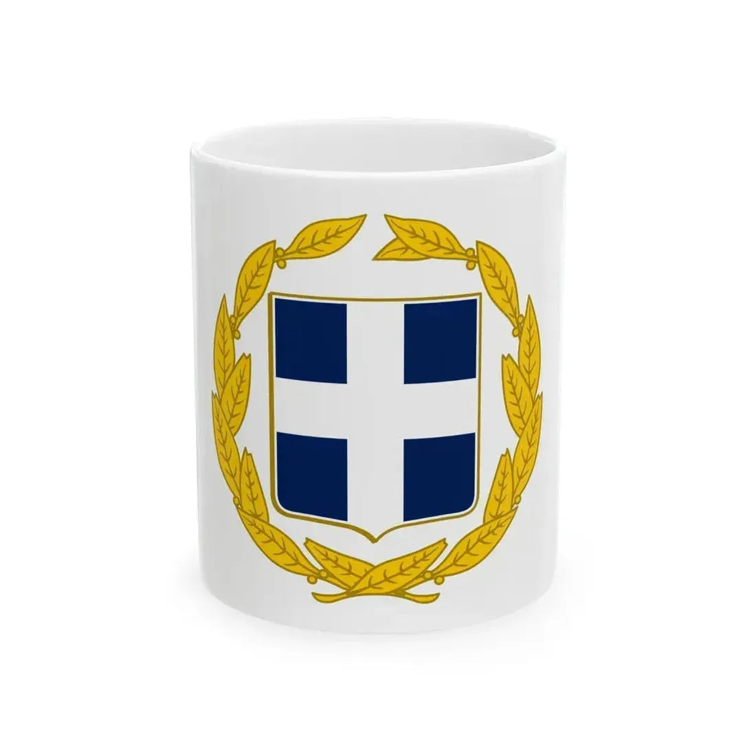 Coat of arms of Greece (military) - White Coffee Mug 11oz - Go Mug Yourself