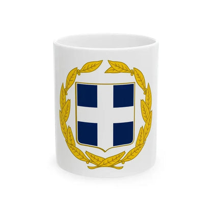 Coat of arms of Greece (military) - White Coffee Mug 11oz - Go Mug Yourself