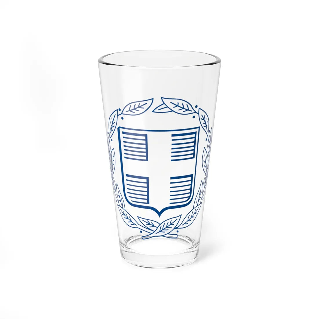 Coat of Arms of Greece Monochromatic (Greece) (Coat of Arms) Pint Glass 16oz 16oz - Go Mug Yourself
