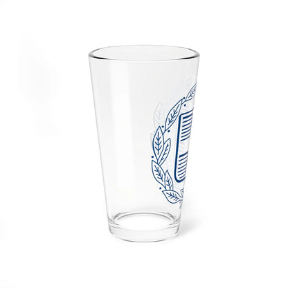 Coat of Arms of Greece Monochromatic (Greece) (Coat of Arms) Pint Glass 16oz - Go Mug Yourself