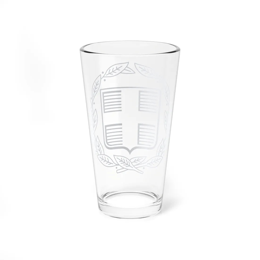 Coat of Arms of Greece Monochromatic (Greece) (Coat of Arms) Pint Glass 16oz - Go Mug Yourself
