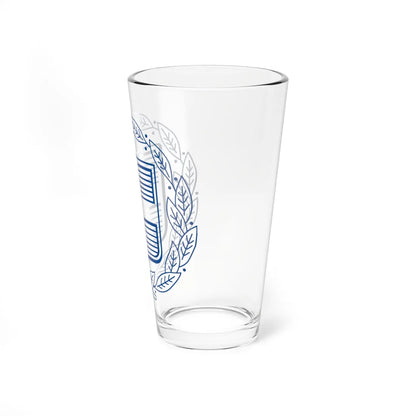 Coat of Arms of Greece Monochromatic (Greece) (Coat of Arms) Pint Glass 16oz - Go Mug Yourself