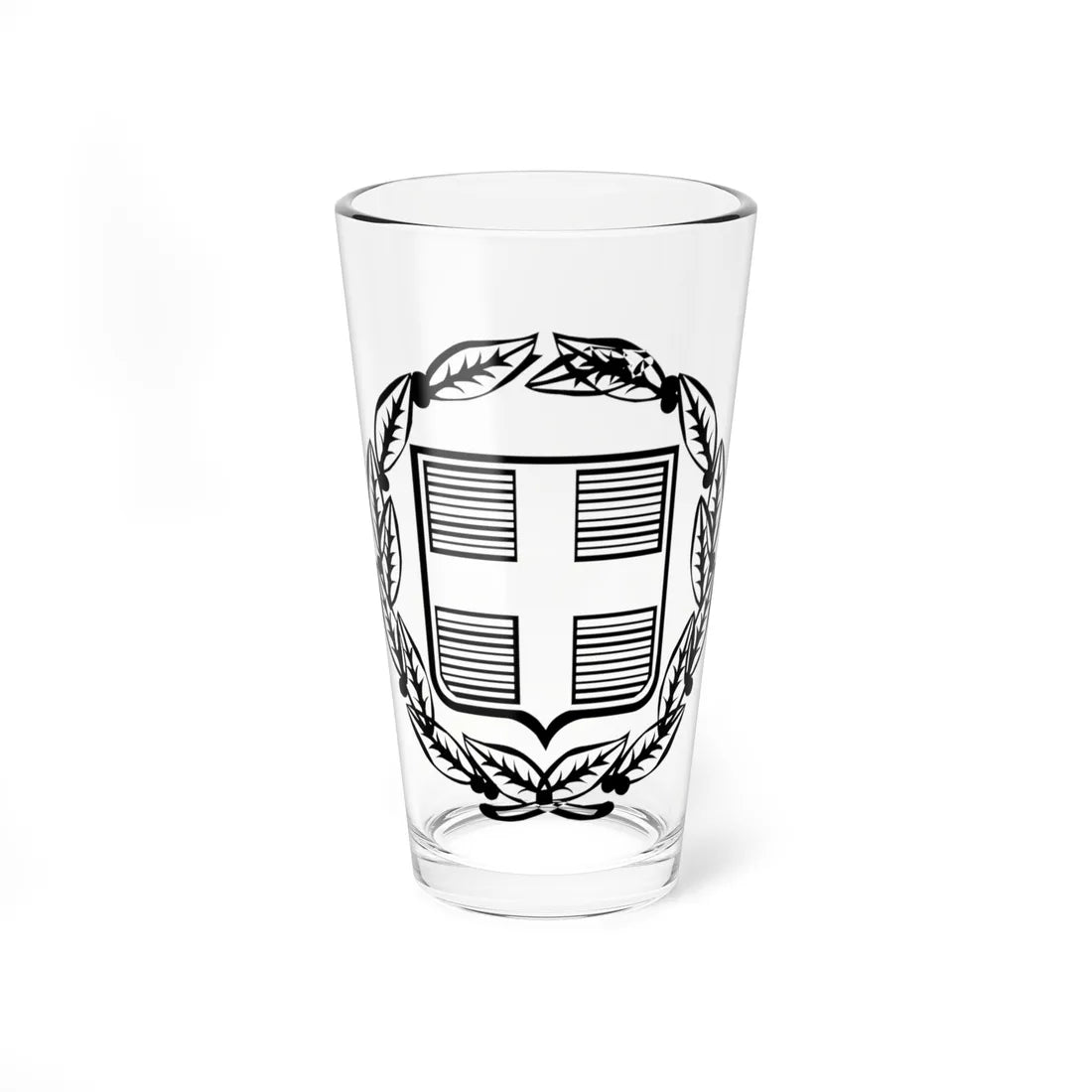 Coat of Arms of Greece Monochromatic - old (Greece) (Coat of Arms) Pint Glass 16oz 16oz - Go Mug Yourself