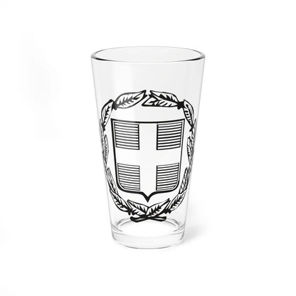 Coat of Arms of Greece Monochromatic - other version (Greece) (Coat of Arms) Pint Glass 16oz 16oz - Go Mug Yourself