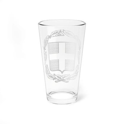 Coat of Arms of Greece Monochromatic - other version (Greece) (Coat of Arms) Pint Glass 16oz - Go Mug Yourself