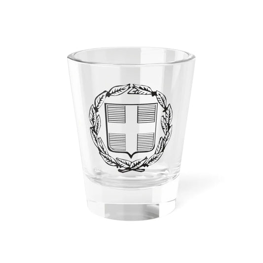 Coat of Arms of Greece Monochromatic - other version (Greece) (Coat of Arms) Shot Glass 1.5oz 1.5oz - Go Mug Yourself